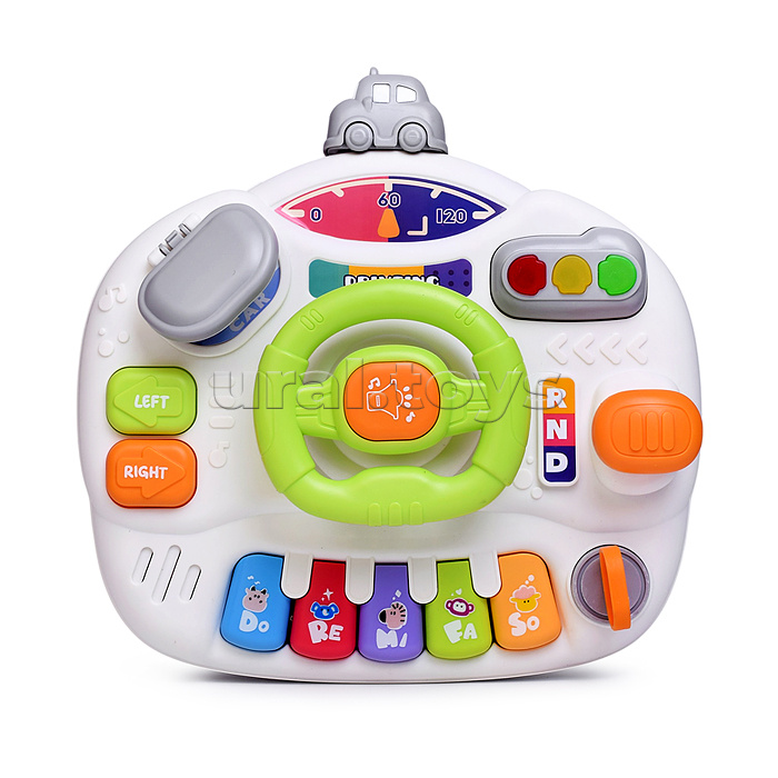 Столик развивающий "Веселый руль" свет, звук, в коробке