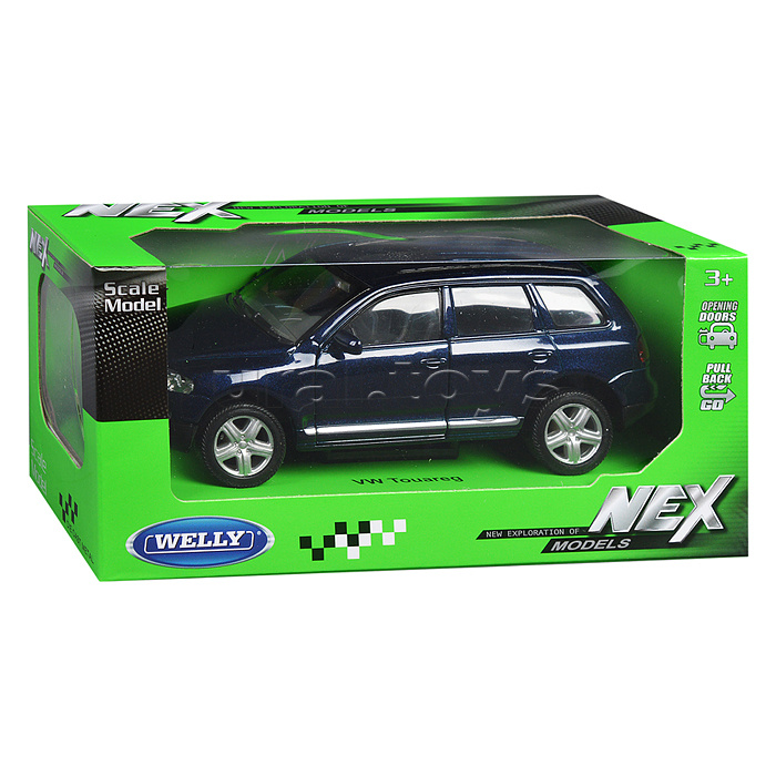 Машинка 1:31 Volkswagen Touareg, пруж. мех., цв. в асс. Машинка 1:31 Volkswagen Touareg, пруж. мех., цв. в асс.