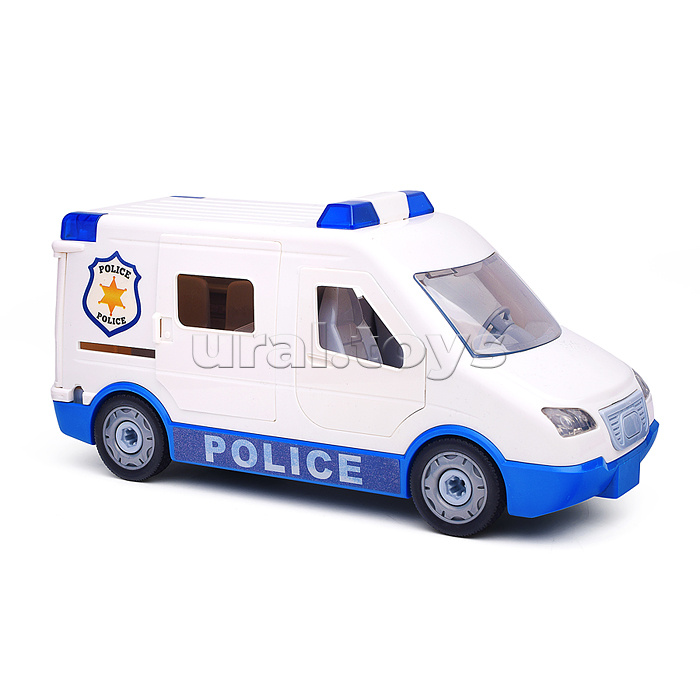 Конструктор "Полиция" с отверткой (свет,звук) в коробке