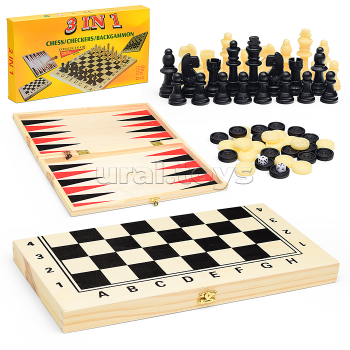 Игра 3 в 1 "Шахматы, шашки,нарды" Игра 3 в 1 "Шахматы, шашки,нарды"