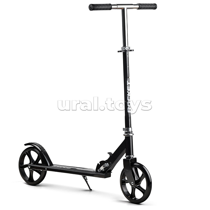 Самокат ROCKET колеса PU 200 мм, ABEC 7, чёрный (в пакете)