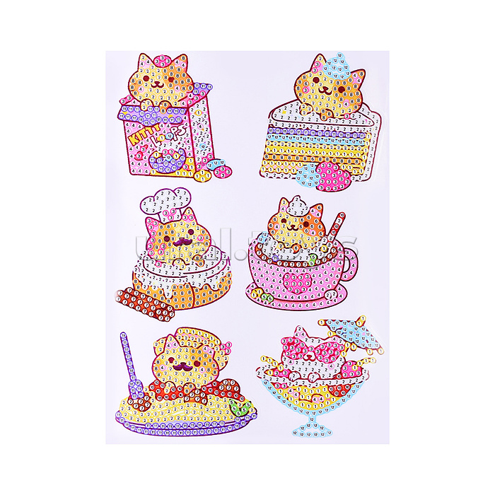 Мозаика алмазная "Веселая киска" в коробке