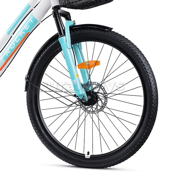 Велосипед 26" Rocket lady Steel 26, цвет белый/бирюзовый, размер 17"