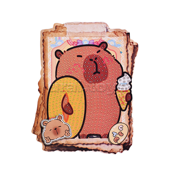 Мозаика алмазная "Такая разная капибара" 10*13см