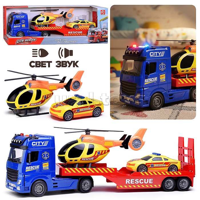 Машина "Автовоз-спасатель" (свет, звук) в коробке