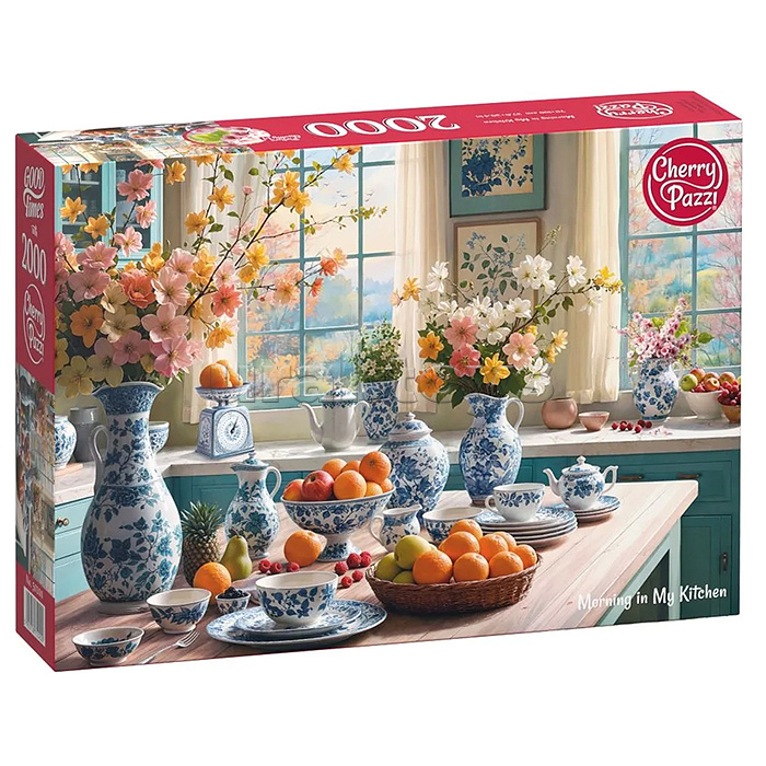 Пазлы 2000 "Утро на моей кухне"