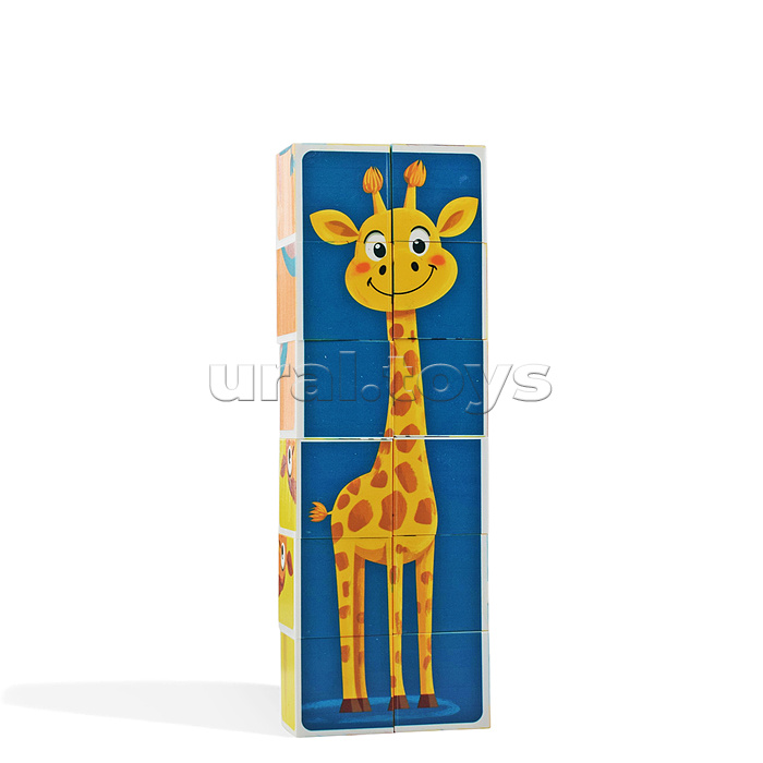 Кубики пластмассовые "Зоопарк" 12 шт Baby Toys