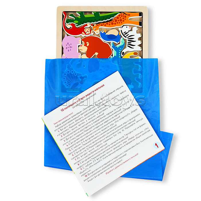 Развивающая игра "Зоопарк. Деревяшки-развивашки" (Step Kids)