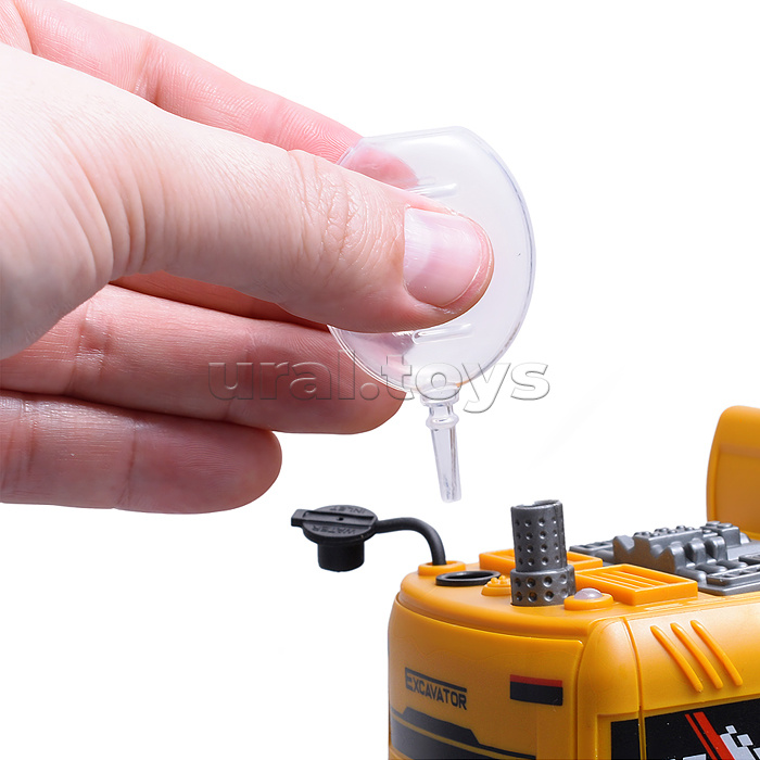 Экскаватор "Силач" с прицепом, р/у, 27 MHz, в коробке