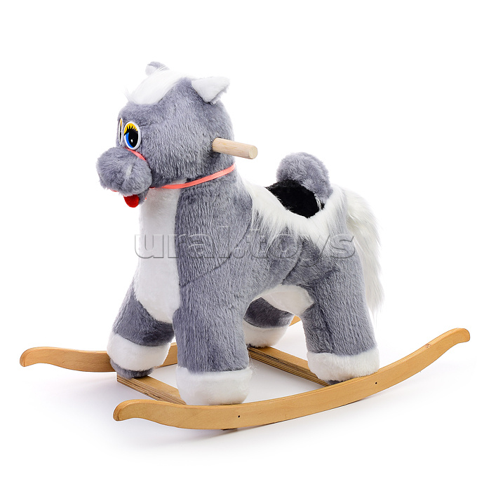 Качалка Конь, цвет серый