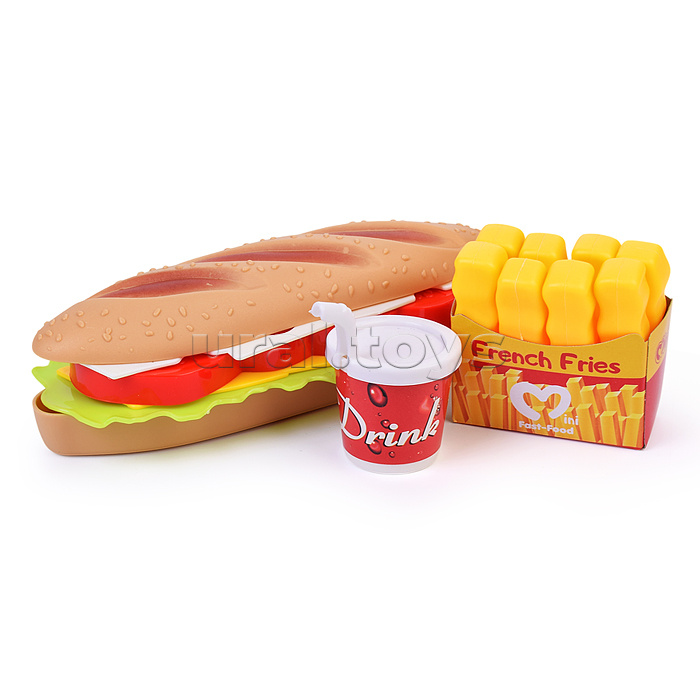 Игровой набор продуктов "Fast Food" в коробке Игровой набор продуктов "Fast Food" в коробке