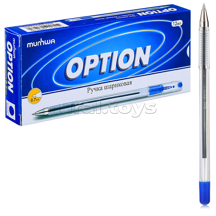Ручка шариковая "Option" синяя, 0,7мм