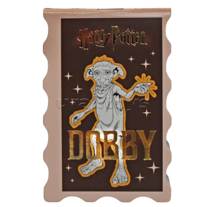 Блокнот фигурный Гарри Поттер, формат А7, 40 листов на скрепке, без линовки, тиснение золотой фольгой