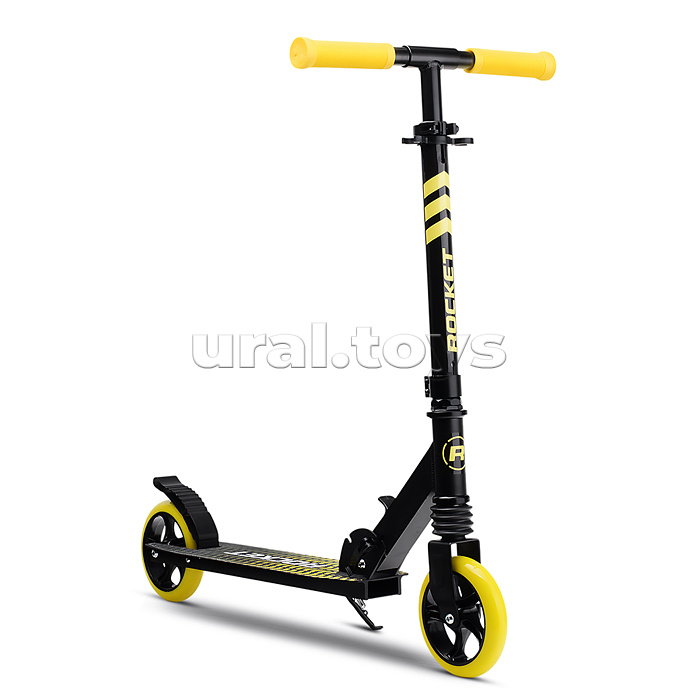 Самокат детский ROCKET, алюминиевый, колеса PU, 145 мм, жёлтый