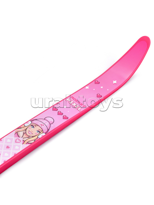 Лыжи детские "Подружки" ROCKET SKI JUNIOR 90/90 см, универсальное крепление, с палками