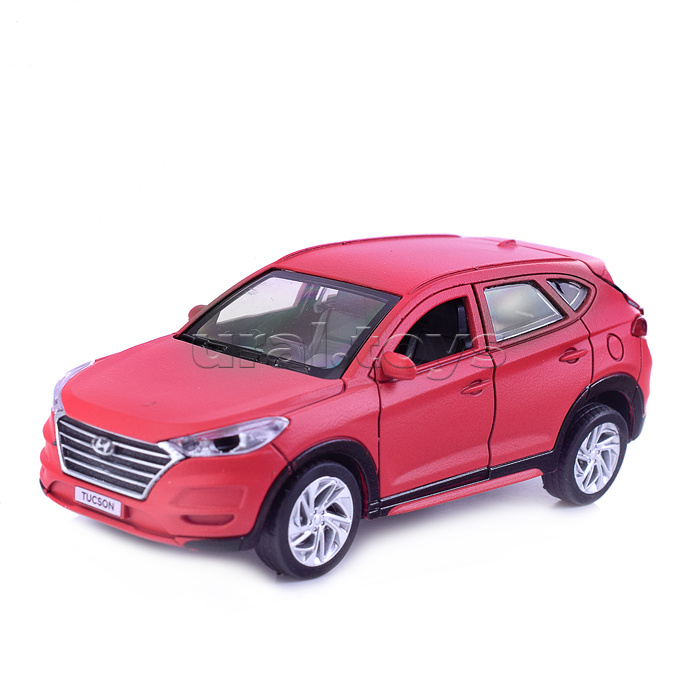 Машина металл Hyundai Tucson 12 см, (откр. двери, багаж., красный) инерц., в коробке