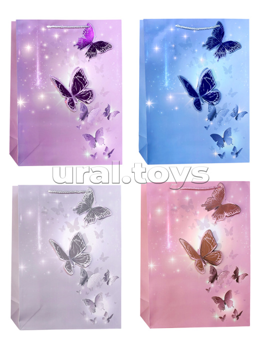Пакет подарочный "Полёт бабочки" 30*41.5*12см