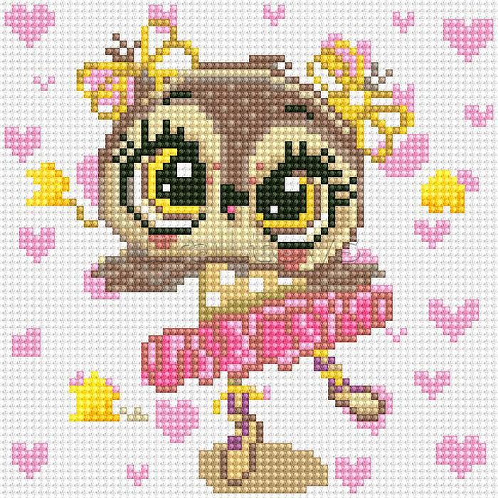 Алмазная мозаика 20х20 "Совушка прима" (19 цветов)