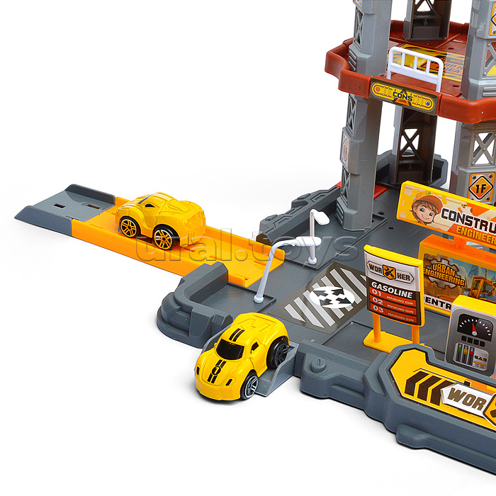 Парковка "Приключения на стройке" (82 предмета) в коробке Парковка "Приключения на стройке" (82 предмета) в коробке