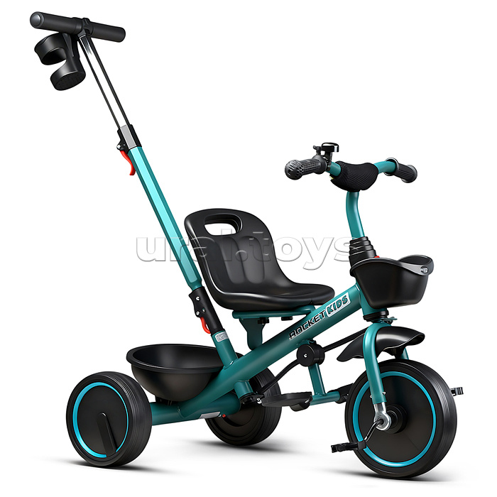 Велосипед трехколесный Rocket 107NEW, колеса EVA 10"/8", цвет зеленый