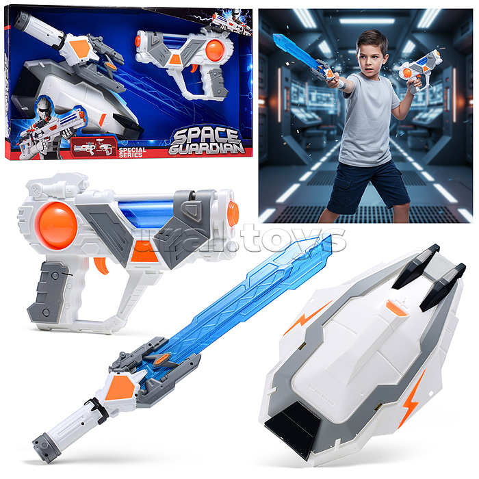 Набор оружия "Звездный шпион" (свет, звук) на батарейках, в коробке