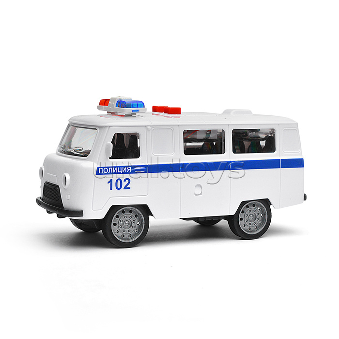 Машина пластик Полиция 16 см, (свет-звук) инерц., в коробке