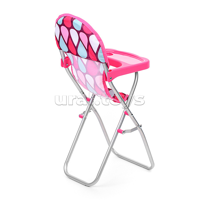 Набор аксессуаров для кукол (стульчик для кормления, коляска, шезлонг, люлька для переноски), цвет розовая капля