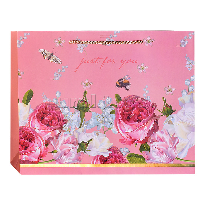 Пакет подарочный "Просто подарок" 32*26*11см.