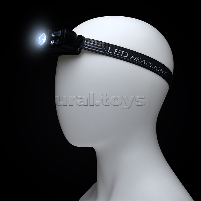 Фонарь налобный аккумуляторный, 400 мАч