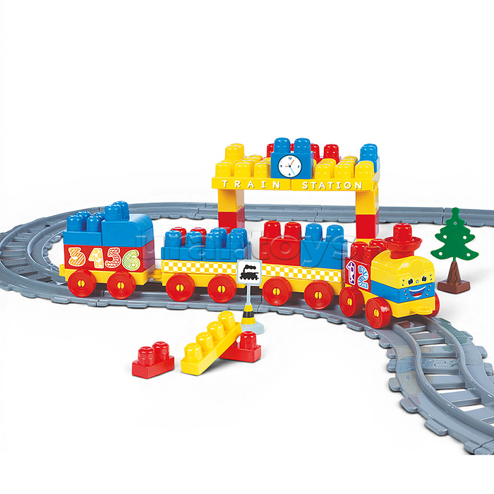 Игрушка Конструктор Train Blocks  89 дет., в кор.