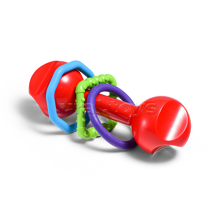 Погремушка "Гантелька" прозрачная