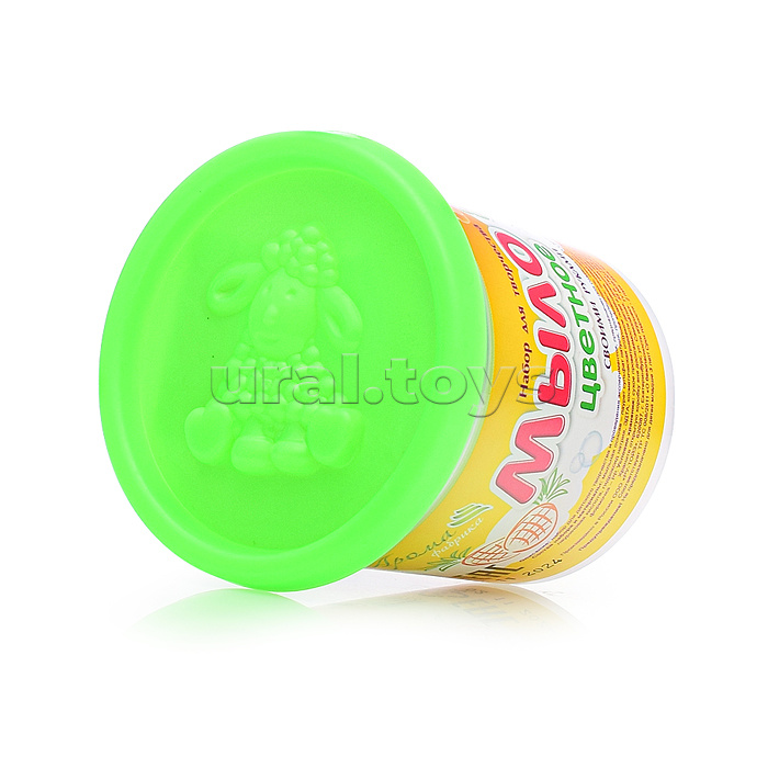 Мыло своими руками цветное, в банке "Ананас"