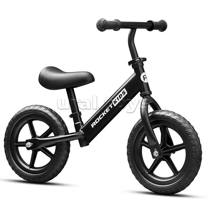 Беговел 12" Rocket R0044NEW-BK, колеса EVA, цвет черный