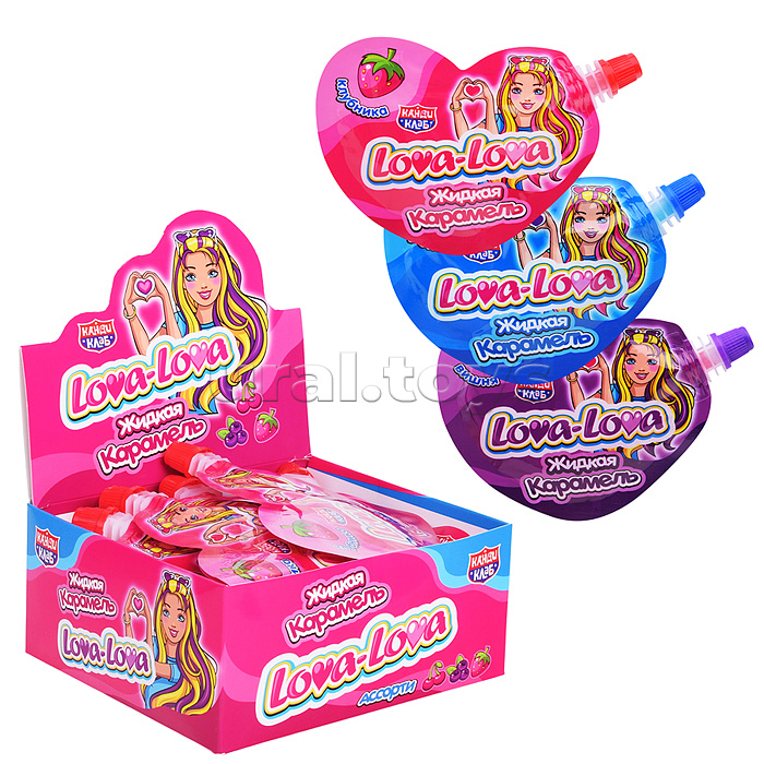 Жидкая карамель "Lova-Lova" ассорти 20гр*30шт