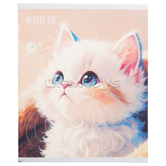 Тетрадь 48л. клетка "Cute Fluffy" А5 скрепка