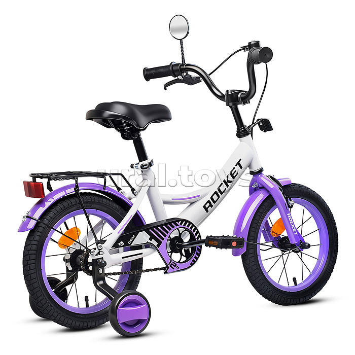 Велосипед 12" Rocket Gem, цвет белый/фиолетовый