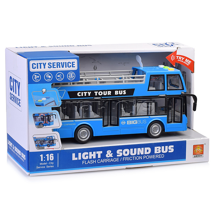 Автобус 1:16 (свет, звук) на батарейках, в коробке