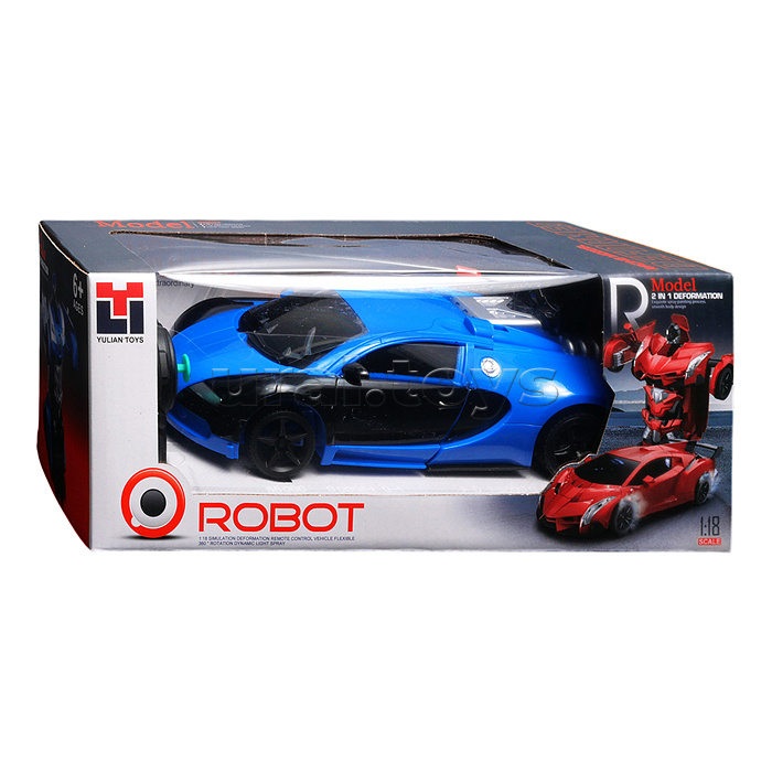 Машина "Машина-робот 2" р/у, 27 MHz, со спреем, с акккум., в коробке