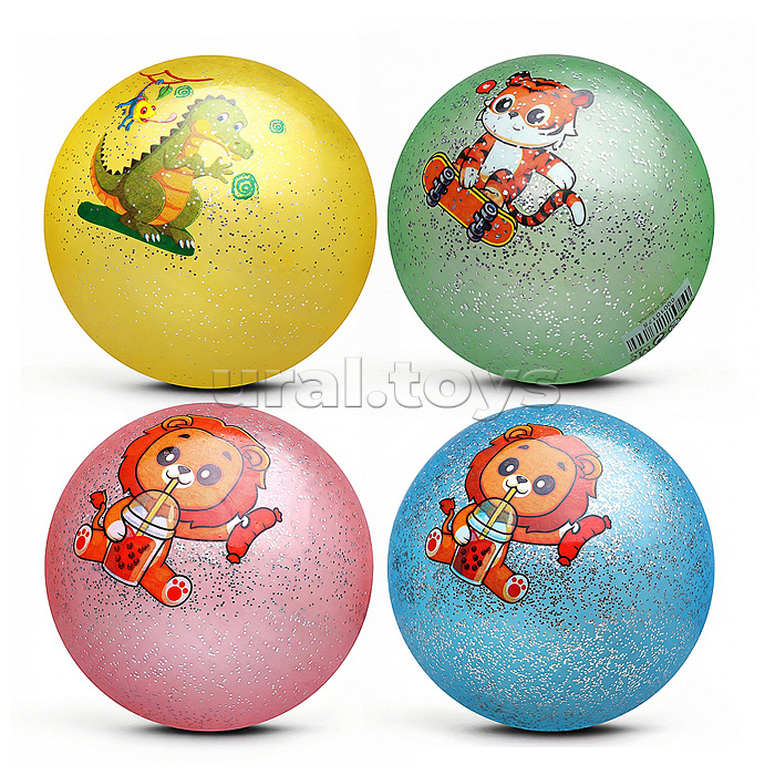 Мяч надувной детский PVC "Спортивный зверёк" 22см