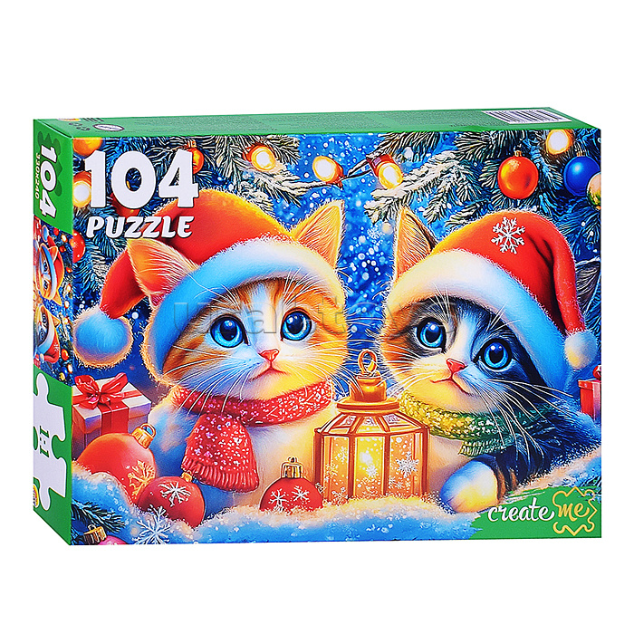 Пазлы 104 "Котята под елкой" Пазлы 104 "Котята под елкой"