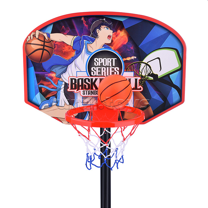 Стойка для баскетбола (высота стойки 200 см, кольцо d- 24 см) в коробке