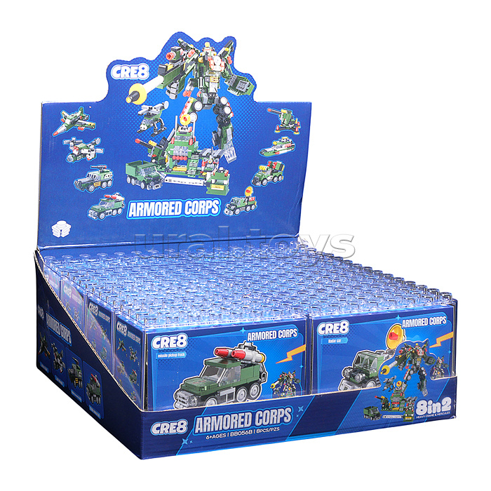 Конструктор "Боевой робот" 8 в 1 в коробке