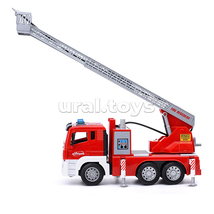 Машина "Пожарная с автолесницей" в коробке