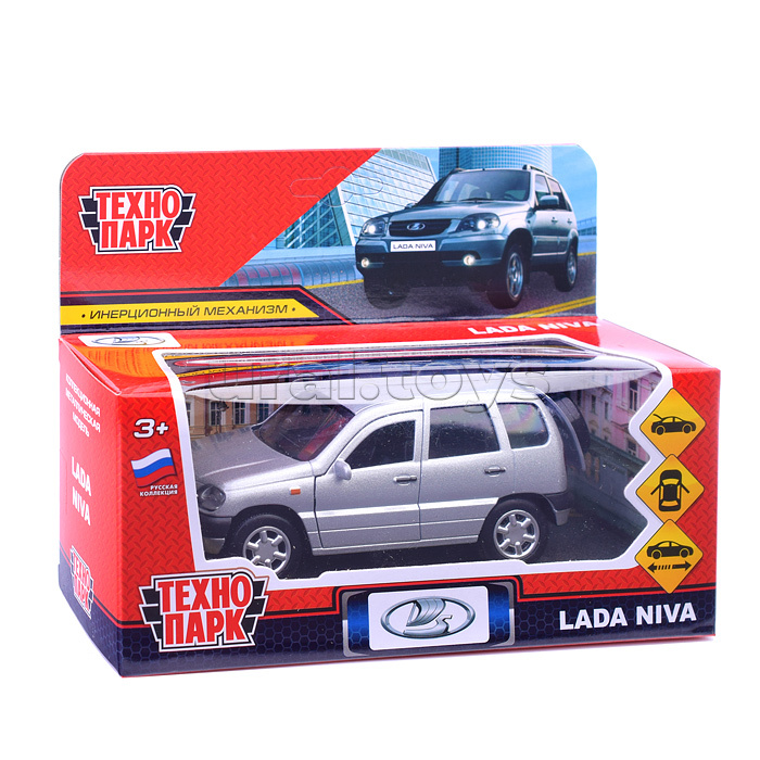Машина металл LADA NIVA 12 см, (двери, багаж, серебристый) инерц, в коробке Машина металл LADA NIVA 12 см, (двери, багаж, серебристый) инерц, в коробке