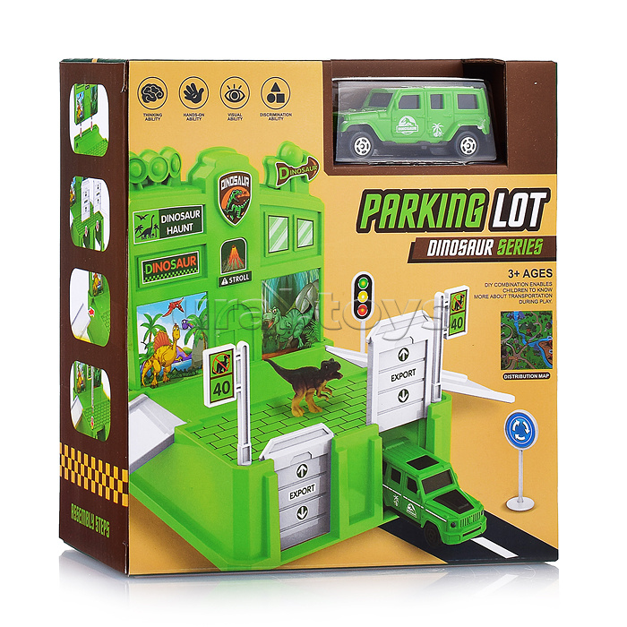 Игровой набор "Паркинг" (96 дет.) зеленый, в коробке