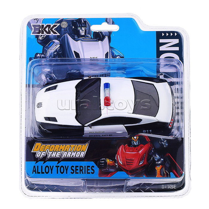Робот трансформирующийся в полицейскую машину, в коробке
