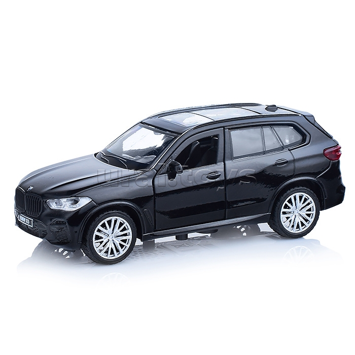 Машина металл BMW X5 M-SPORT 12 см, (откр. двери, багаж, черн) в коробке