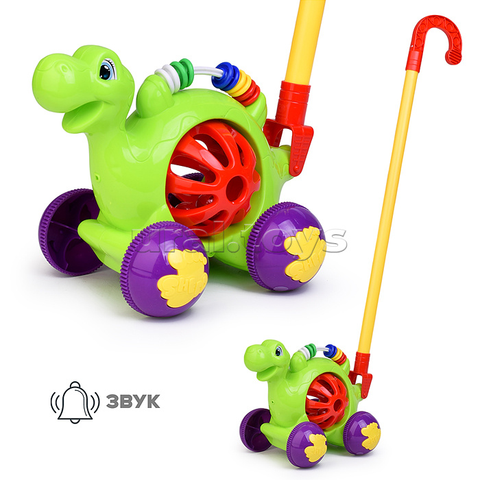 Каталка 513 "Звонкий динозар" в пакете