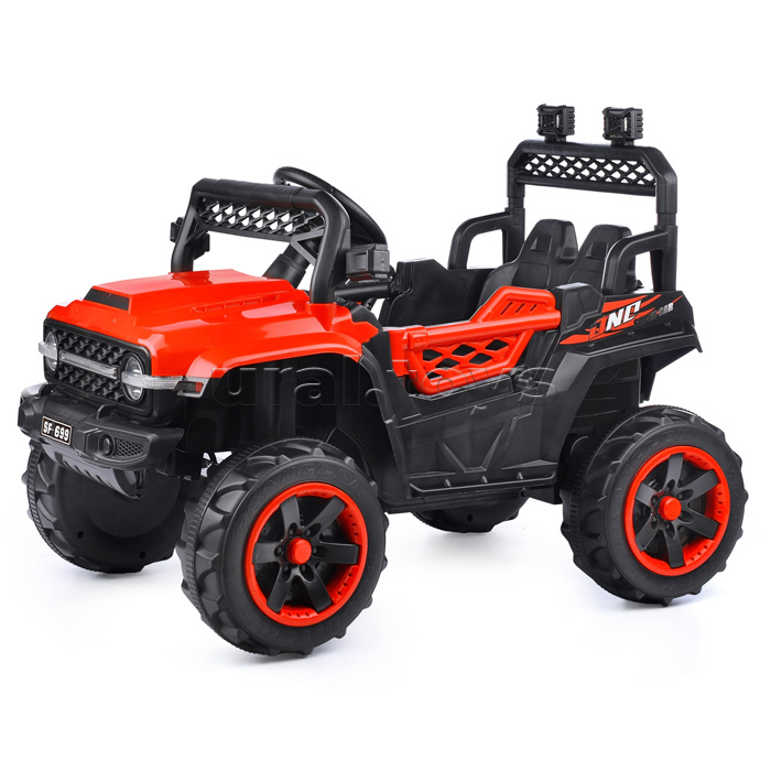 Электромобиль "Автокросс" на аккумуляторе, с р/у управлением, в коробке (красный)