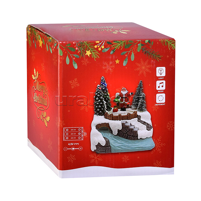 Новогодняя декоративная композиция "Рождественская сказка" 12*10*14.5см